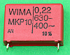 WIMA MKP10 Folienkondensator 220nF 630VDC